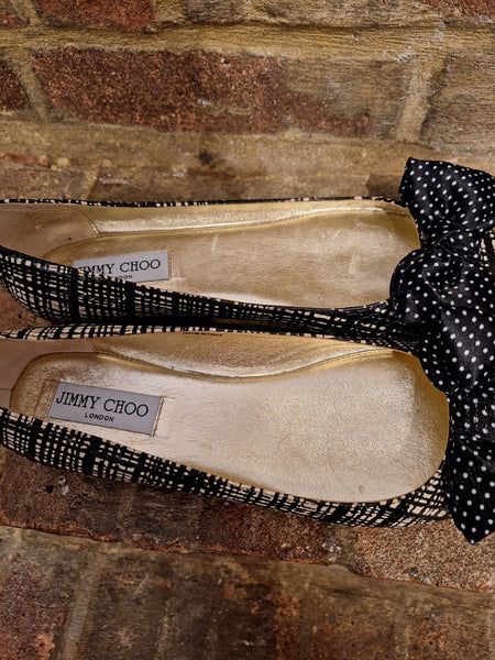 Jimmy Choo black mix pumps 6