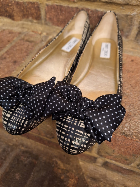 Jimmy Choo black mix pumps 6