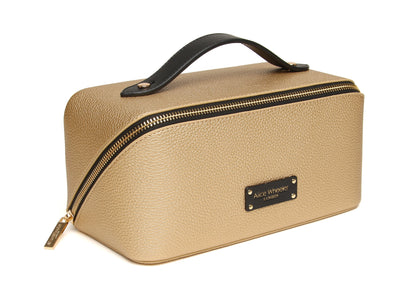 Alice Wheeler Kensington train case-Gold