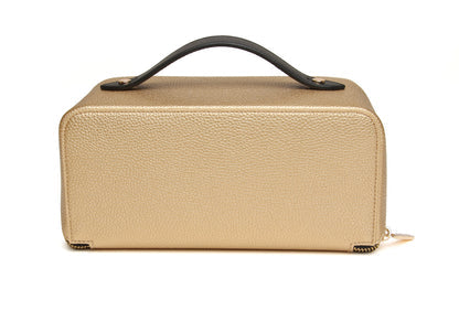 Alice Wheeler Kensington train case-Gold