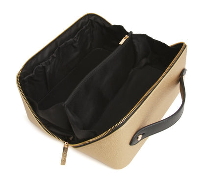 Alice Wheeler Kensington train case-Gold