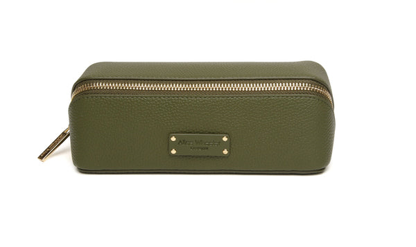 Alice Wheeler Kensington train case- Small Olive