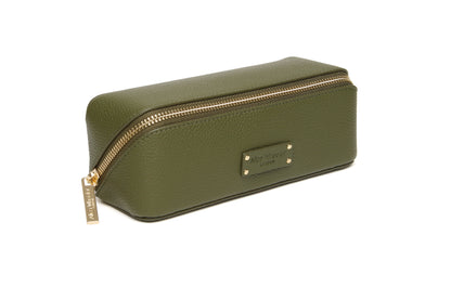 Alice Wheeler Kensington train case- Small Olive