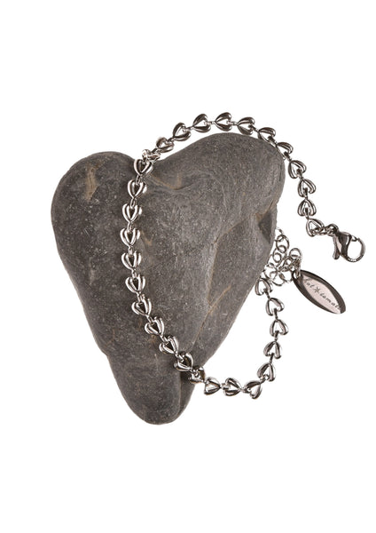 Hot Tomato heart link bracelet