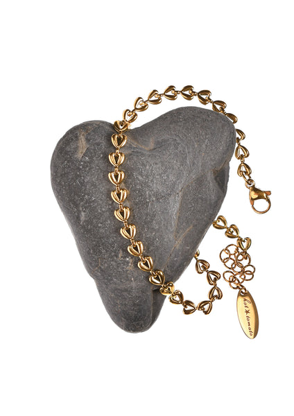 Hot Tomato heart link bracelet