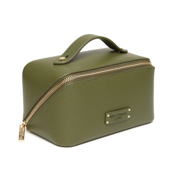 Alice Wheeler Kensington train case-Mini Olive