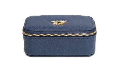Alice Wheeler Mini jewellery case-Navy