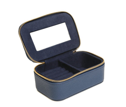 Alice Wheeler Mini jewellery case-Navy