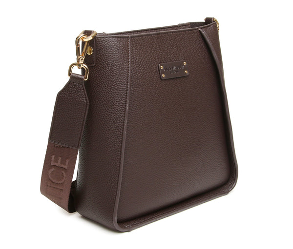 Alice Wheeler London Kensington crossbody bag -Chocolate