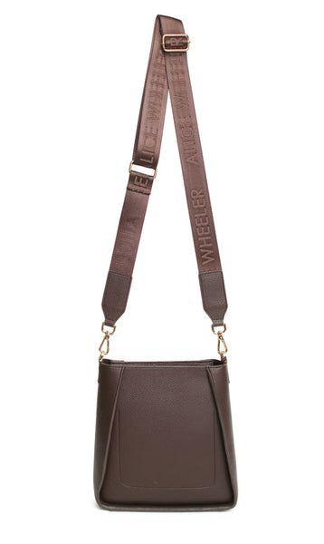 Alice Wheeler London Kensington crossbody bag -Chocolate