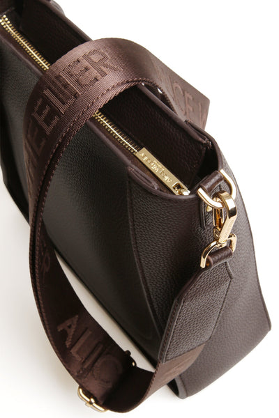 Alice Wheeler London Kensington crossbody bag -Chocolate