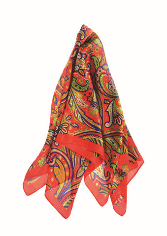 Hot Tomato square scarve- Red mix