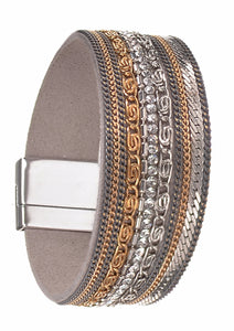 Hot Tomato "chain" cuff bracelet