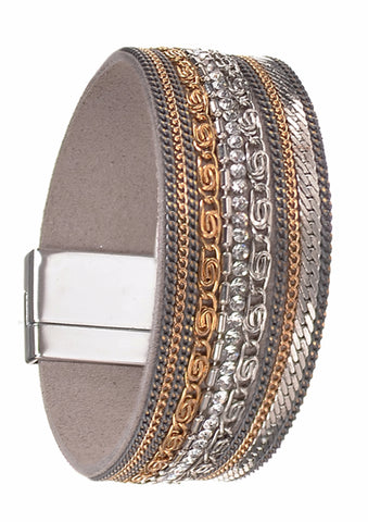 Hot Tomato "chain" cuff bracelet
