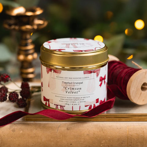 Toasted Crumpet tin candle-Crimson Velvet