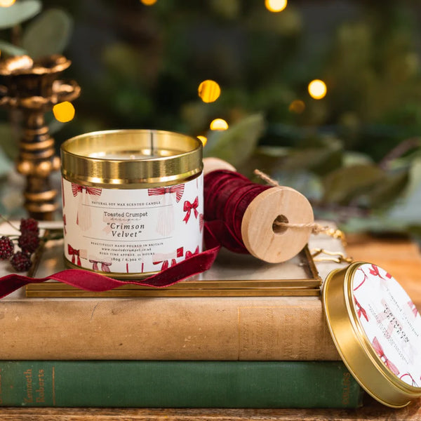 Toasted Crumpet tin candle-Crimson Velvet