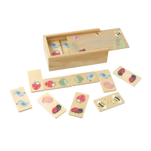 Wooden dominoes set -Spring garden