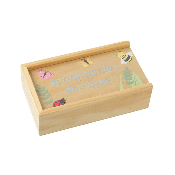 Wooden dominoes set -Spring garden