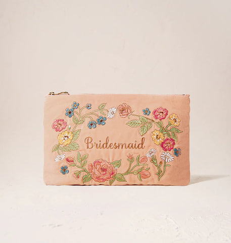 Elizabeth Scarlett Floral Bridesmaid everyday pouch