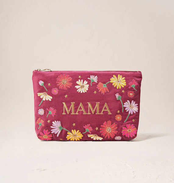 Elizabeth Scarlett Everyday pouch- Floral "MAMA"