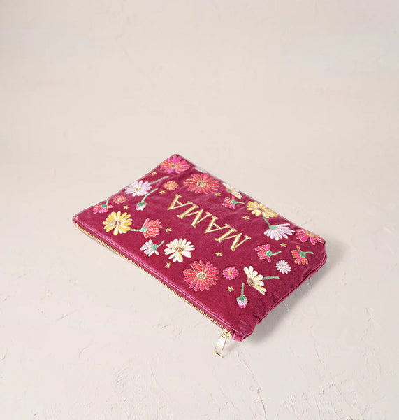 Elizabeth Scarlett Everyday pouch- Floral "MAMA"