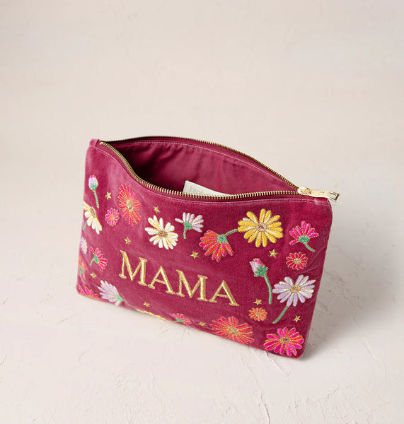 Elizabeth Scarlett Everyday pouch- Floral "MAMA"