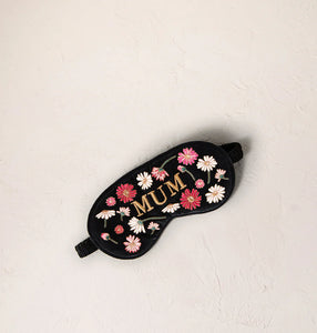 Elizabeth Scarlett Eyemask-Floral "MUM" charcoal