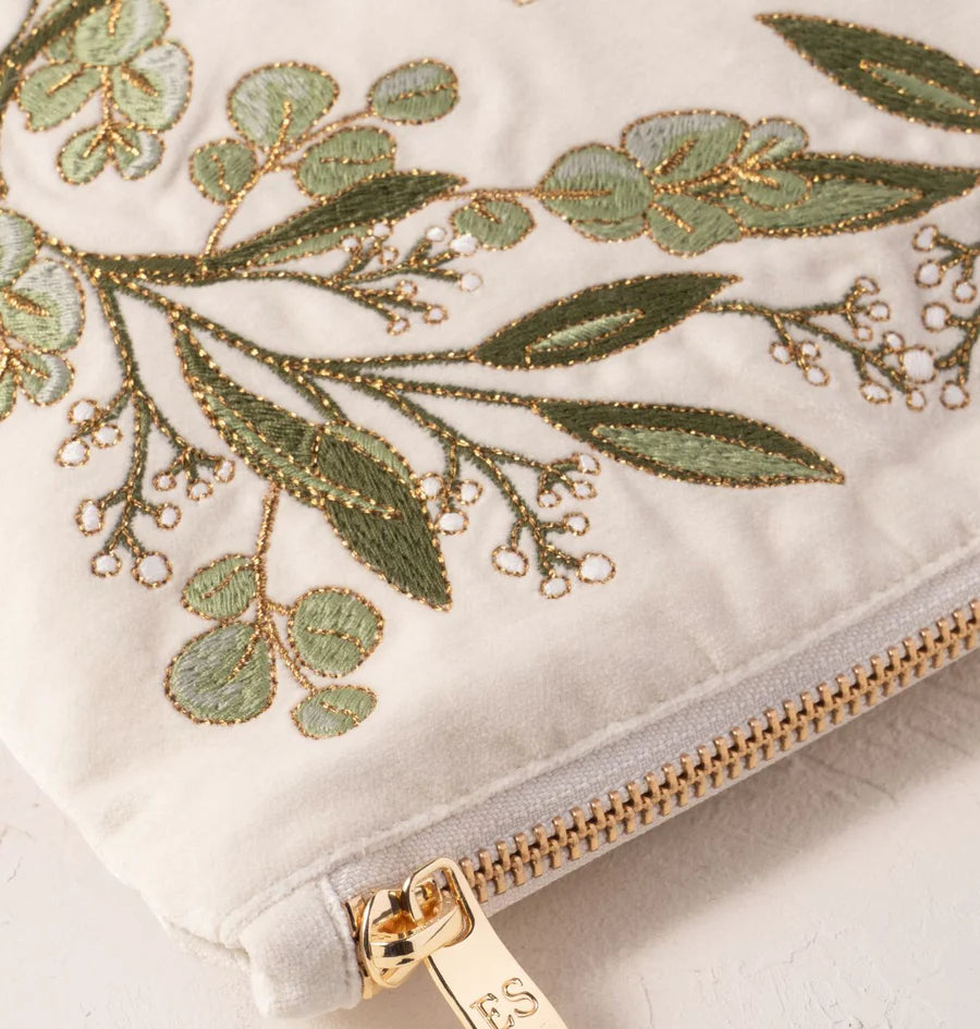 Elizabeth Scarlett everyday pouch -Bride olive branch – F and R