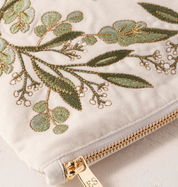 Elizabeth Scarlett everyday pouch -Bride olive branch