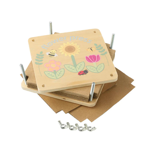 Wooden flower press