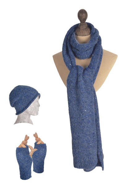 Hot Tomato shimmer sequin scarve - 3 colours