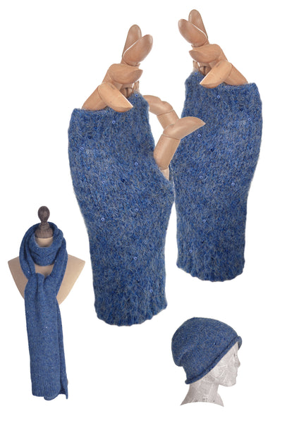 Hot Tomato shimmer sequin miser mitts - 3 colours