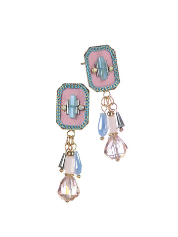 Deco style drop earrings