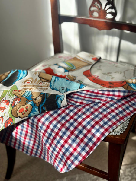 Handsewn child's apron- Paddington Bear