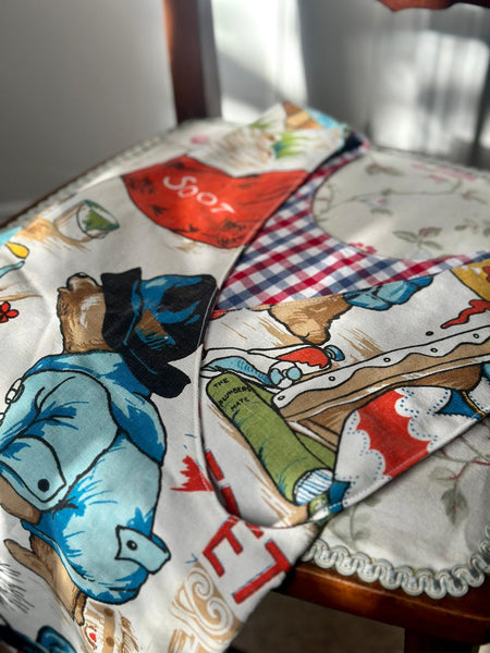 Handsewn child's apron- Paddington Bear