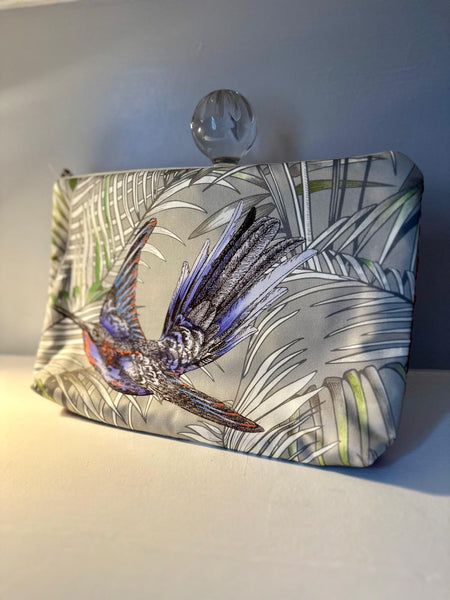 Handsewn zipped bag - diving bird