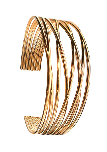 Hot Tomato layered wire cuff bracelet