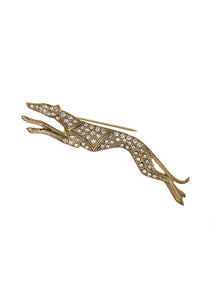 Gracious greyhound brooch