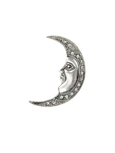 Man in the moon brooch