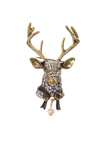 Portrait of a stag brooch