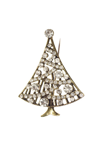 Christmas tree brooch