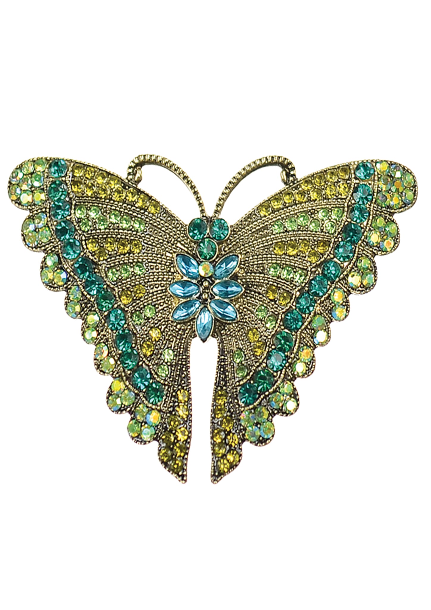 Butterfly crystal brooch