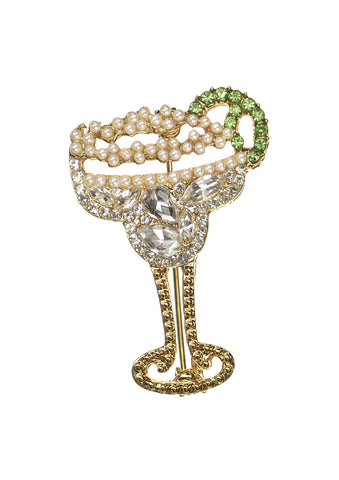 Cocktail hour brooch