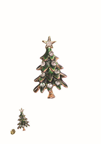 Hot Tomato Mini Christmas tree brooch
