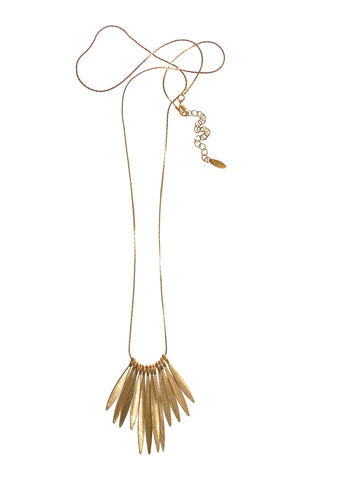 Hot Tomato  graduated fronds necklace