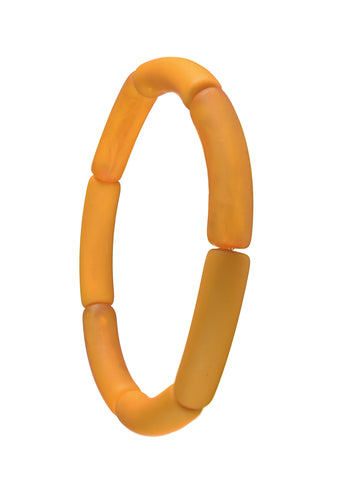 Tubular resin elasticated bangle