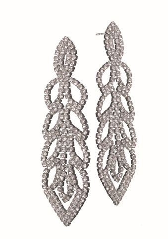 Hot Tomato leaf drop earrings