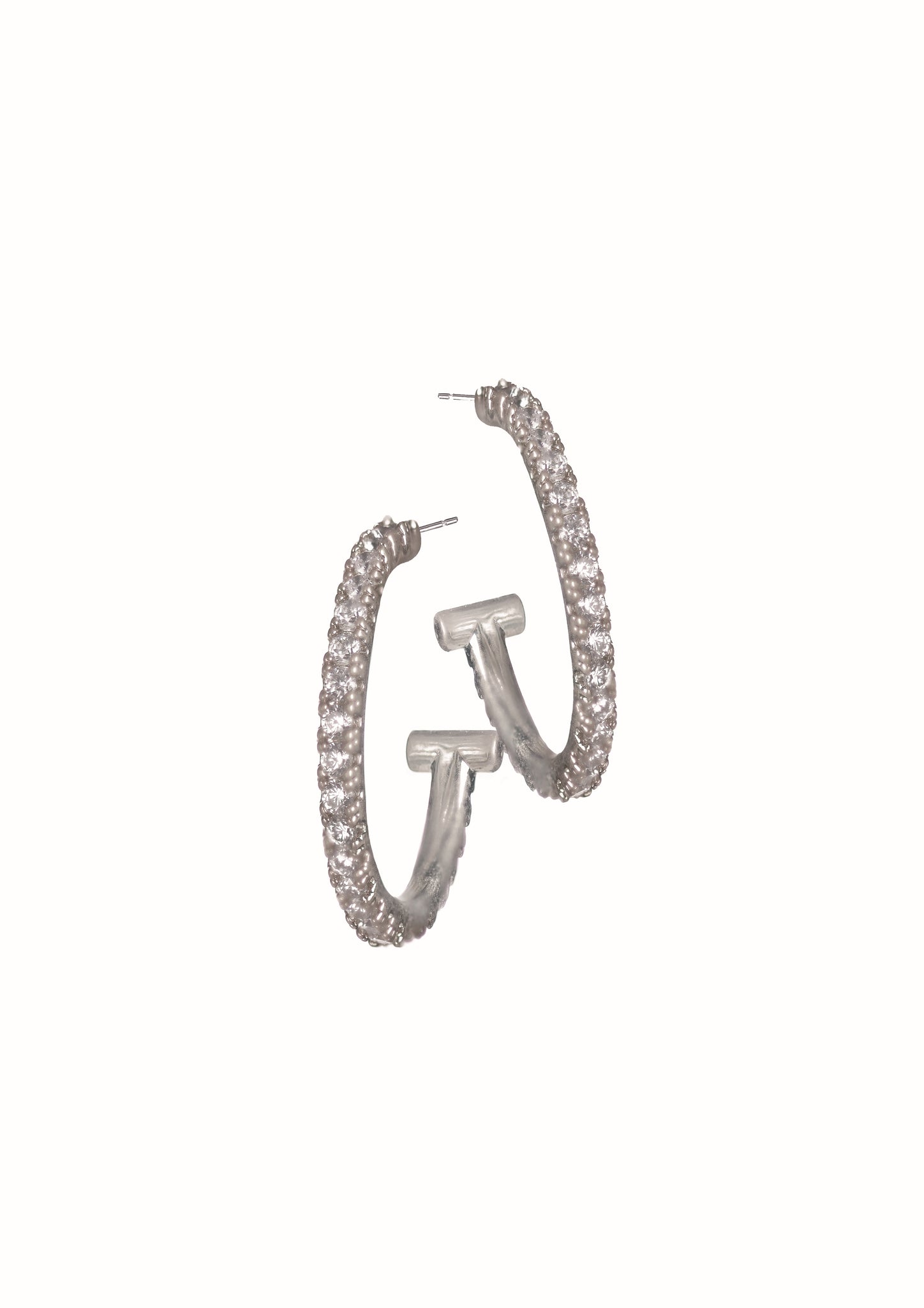 Hot Tomato sparkly hoop earrings