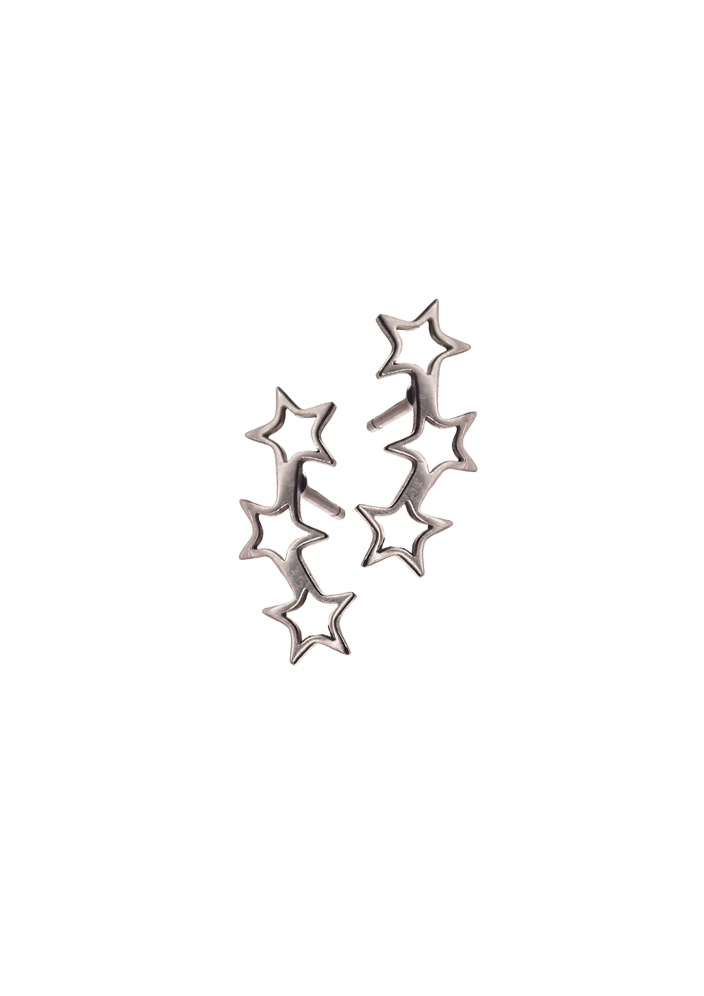Hot Tomato trio micro stars earrings