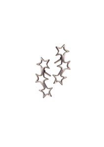 Hot Tomato trio micro stars earrings